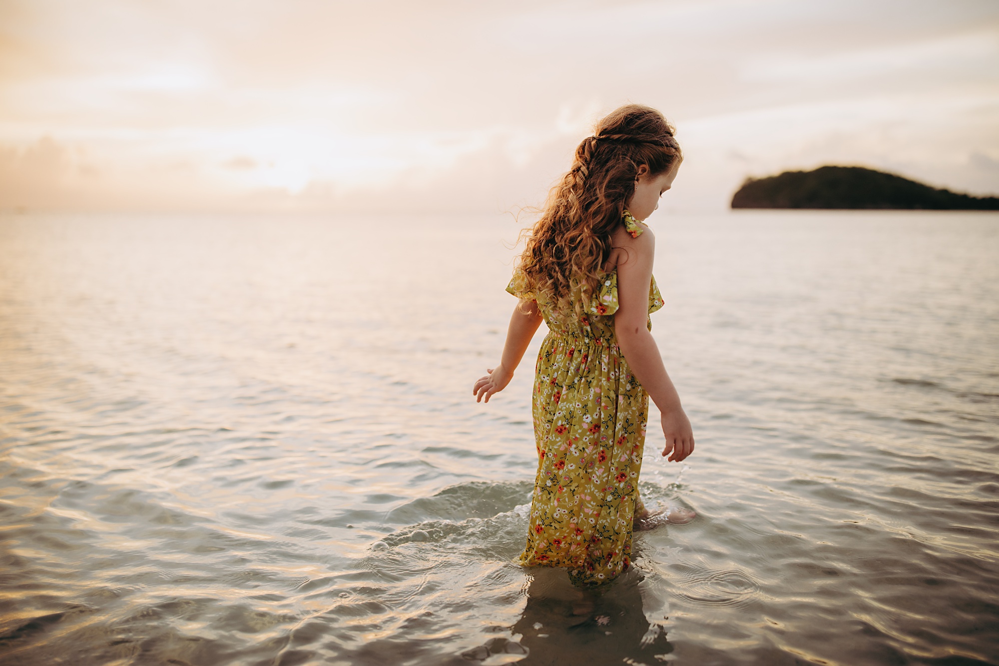 yellow-floral-little-girls-toddler-dress-red-curly-hair-beach-lifestyle-guam-photographer