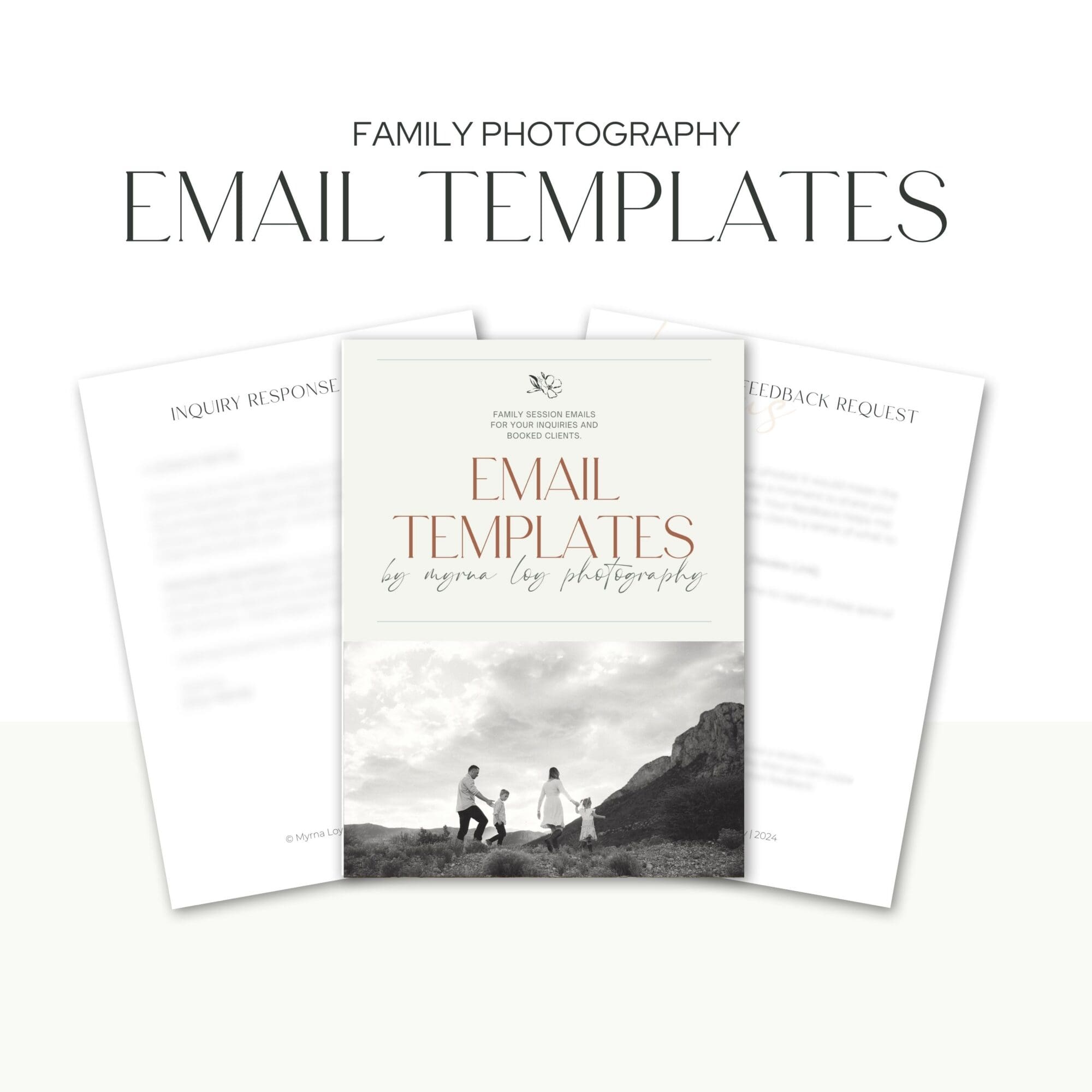 email templates for family photographers