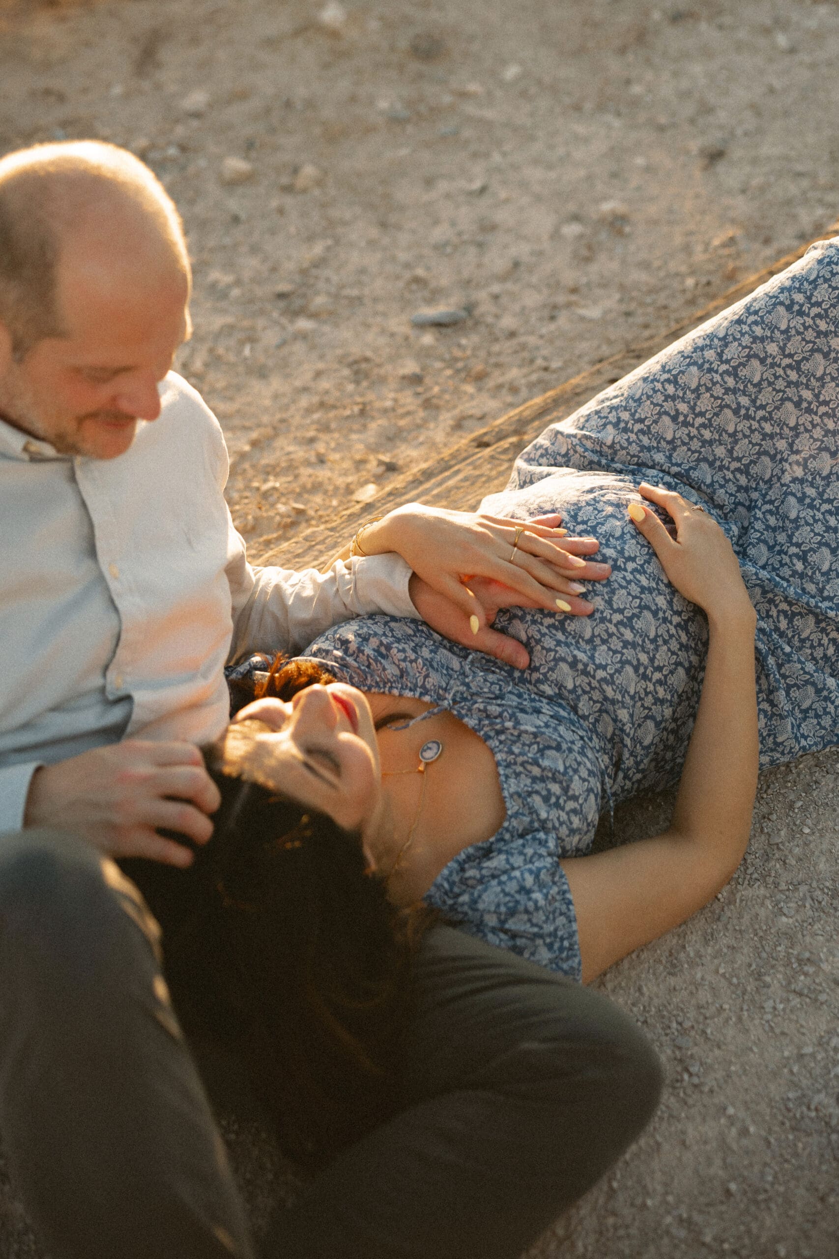 Outdoor maternity session at Corn Creek desert preserve in Las Vegas