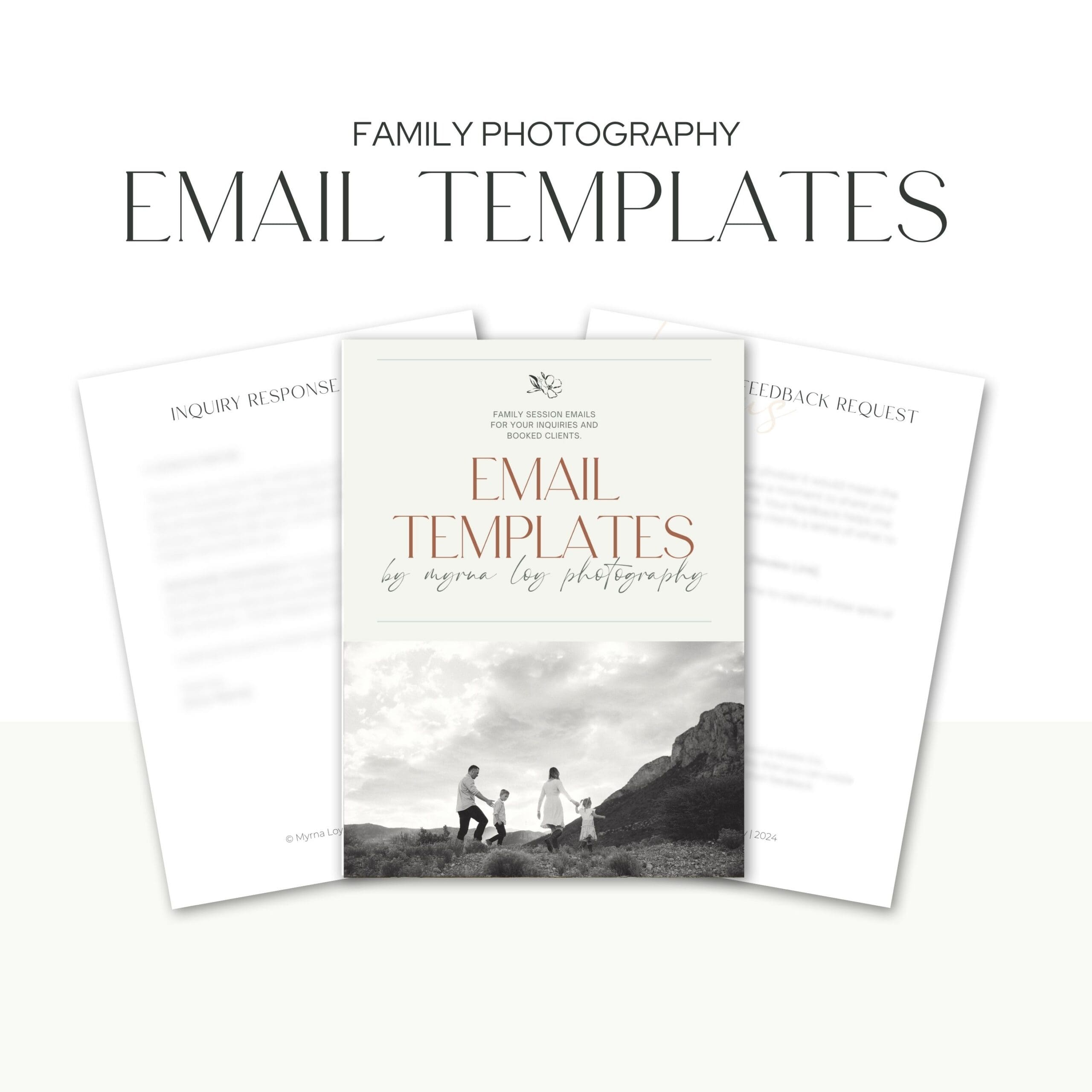 email templates for family photographers